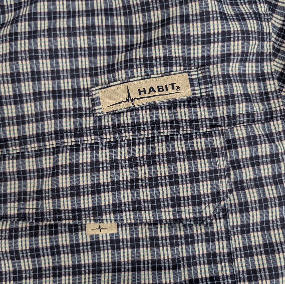 Habit 40+ Solar Factor Hiking Outdoor Work Short Sleeve Button Down 2XL [227] - Picture 8 of 9